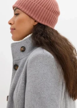 bonprix Bekleidung·Hosen|Jacken & Mäntel^Wintermantel, 2in1 Optik grau meliert