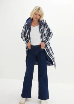 bonprix Bekleidung·Hosen|Jacken & Mäntel^Winter-Mantel, 2in1 Optik indigo/grau kariert
