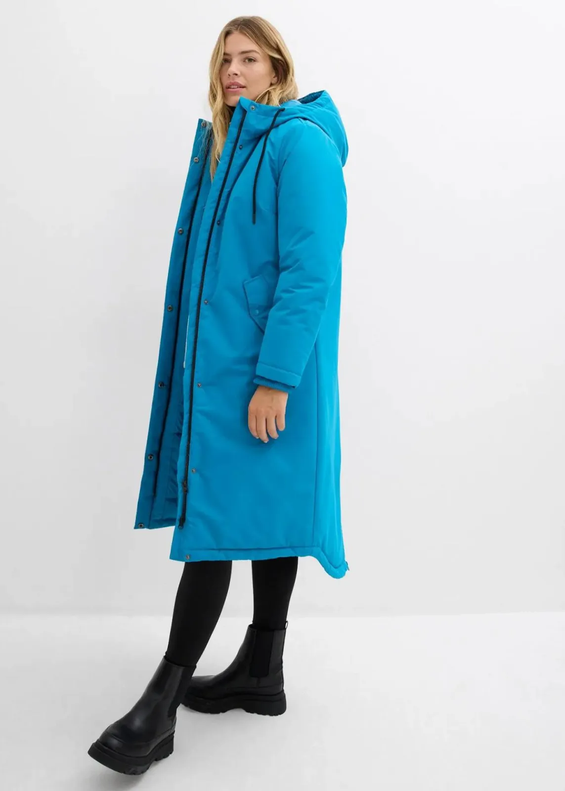 bonprix Jacken & Mäntel|Bekleidung·Hosen^Wintermantel mit Innensteppung atlantiktürkis