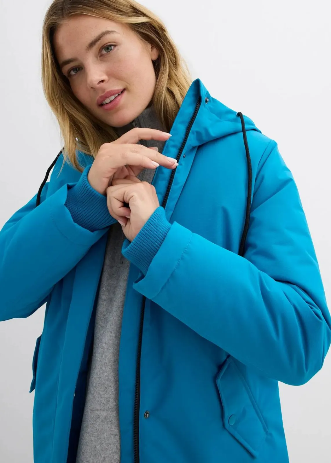 bonprix Jacken & Mäntel|Bekleidung·Hosen^Wintermantel mit Innensteppung atlantiktürkis