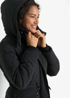 bonprix Bekleidung·Hosen|Jacken & Mäntel^Wintermantel mit seitlichen Reißverschlüssen schwarz