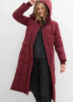 bonprix Jacken & Mäntel|Bekleidung·Hosen^Wintermantel mit seitlichen Reißverschlüssen dunkelbeere