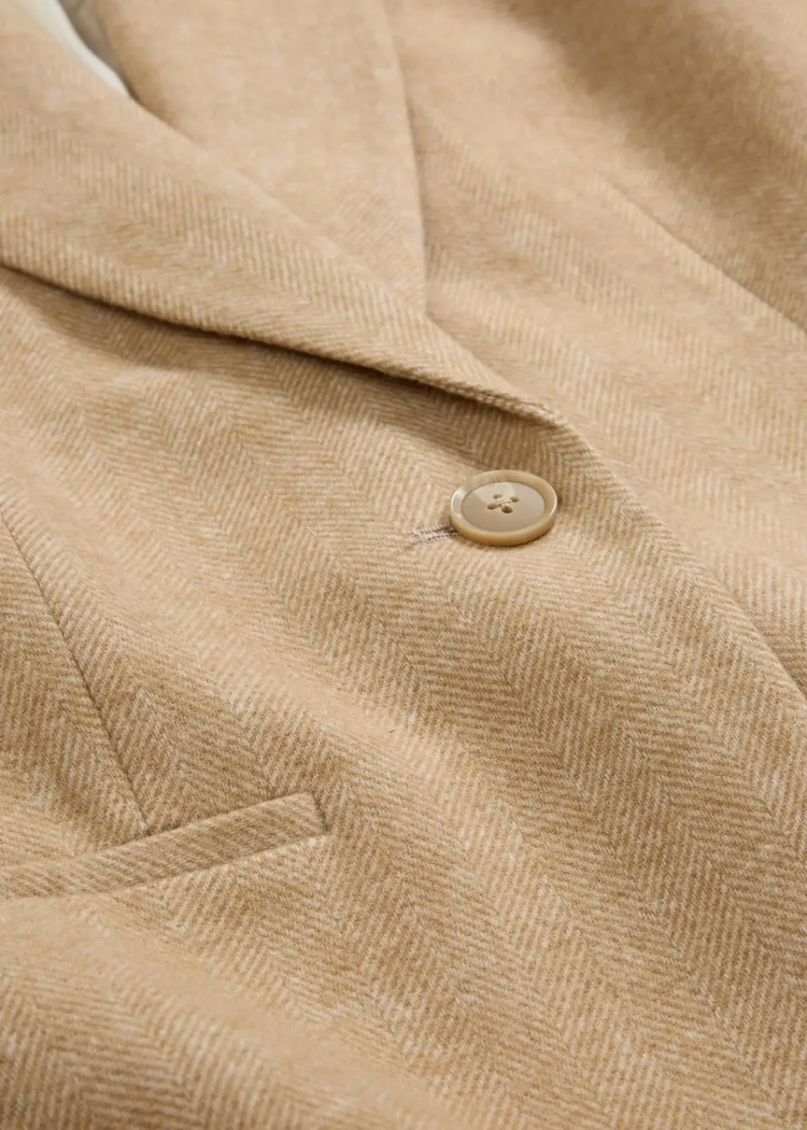 bonprix Bekleidung·Basics|Nachhaltigere Materialien^Wollblazer mit Fischgratmuster naturbeige meliert