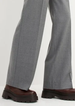 bonprix Bekleidung·Kleider^Wollhose mit Bundfalten mittelgrau meliert