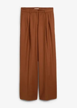 bonprix Bekleidung·Kleider^Wollhose mit Bundfalten ziegelbraun