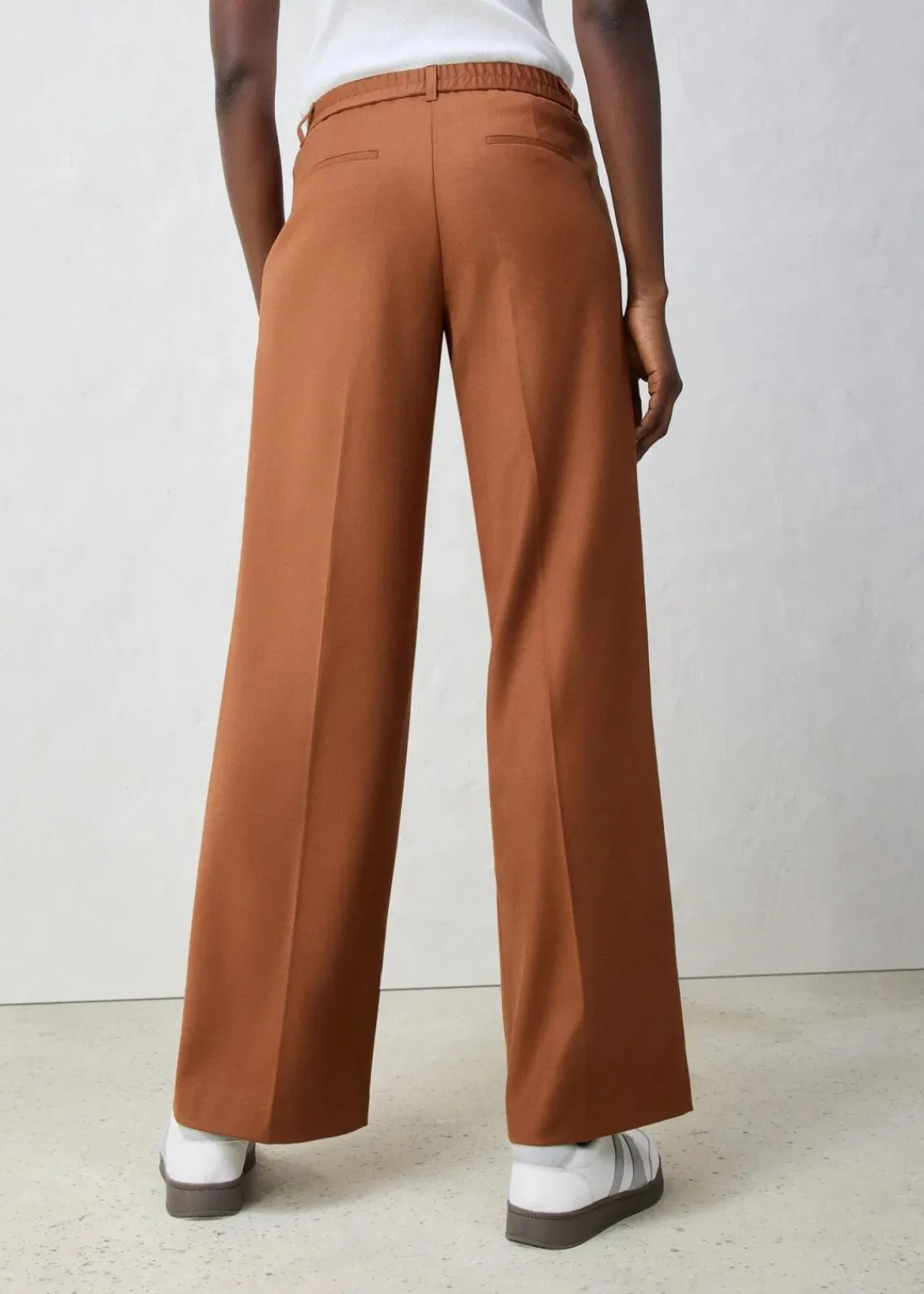 bonprix Bekleidung·Kleider^Wollhose mit Bundfalten ziegelbraun