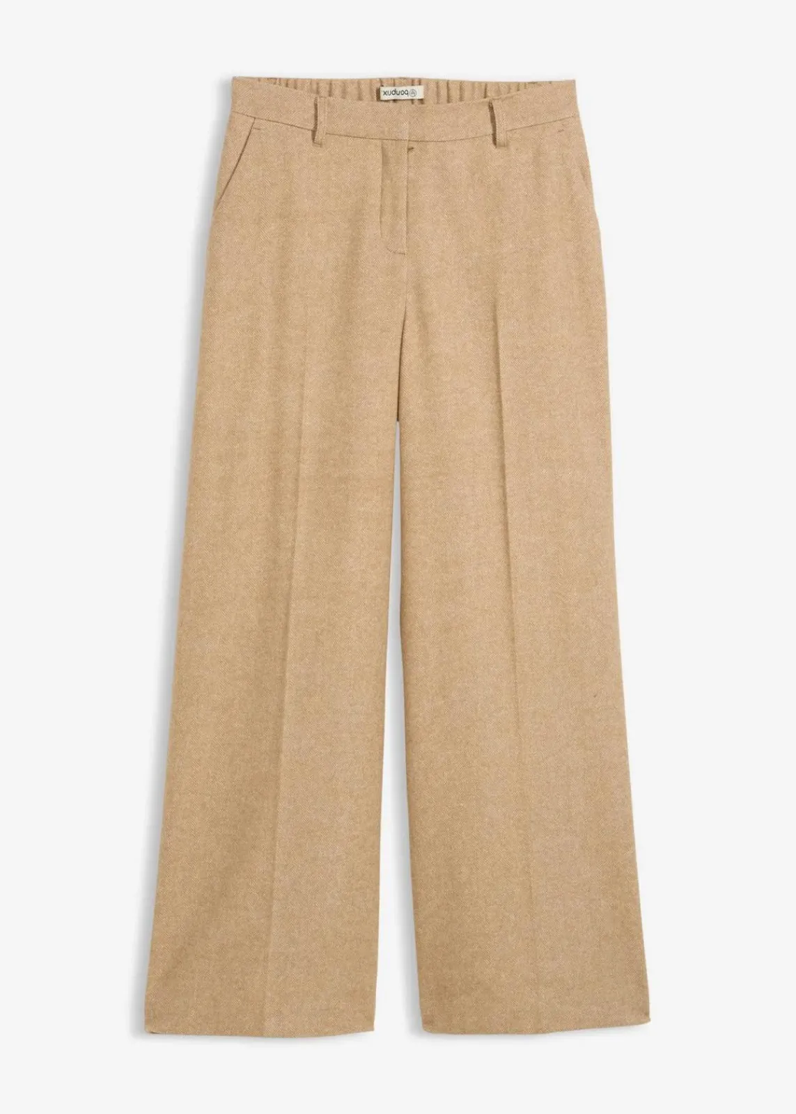 bonprix Bekleidung·Kleider|Hosen^Wollhose mit Fischgratmuster naturbeige meliert