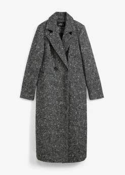 bonprix Bekleidung·Hosen|Jacken & Mäntel^Wollmantel mit Struktur schwarz