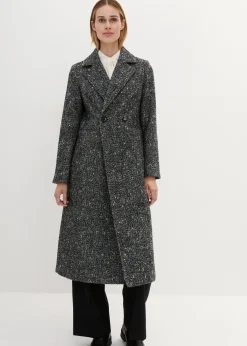 bonprix Bekleidung·Hosen|Jacken & Mäntel^Wollmantel mit Struktur schwarz