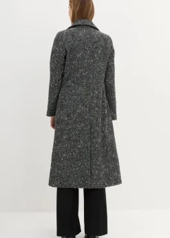 bonprix Bekleidung·Hosen|Jacken & Mäntel^Wollmantel mit Struktur schwarz
