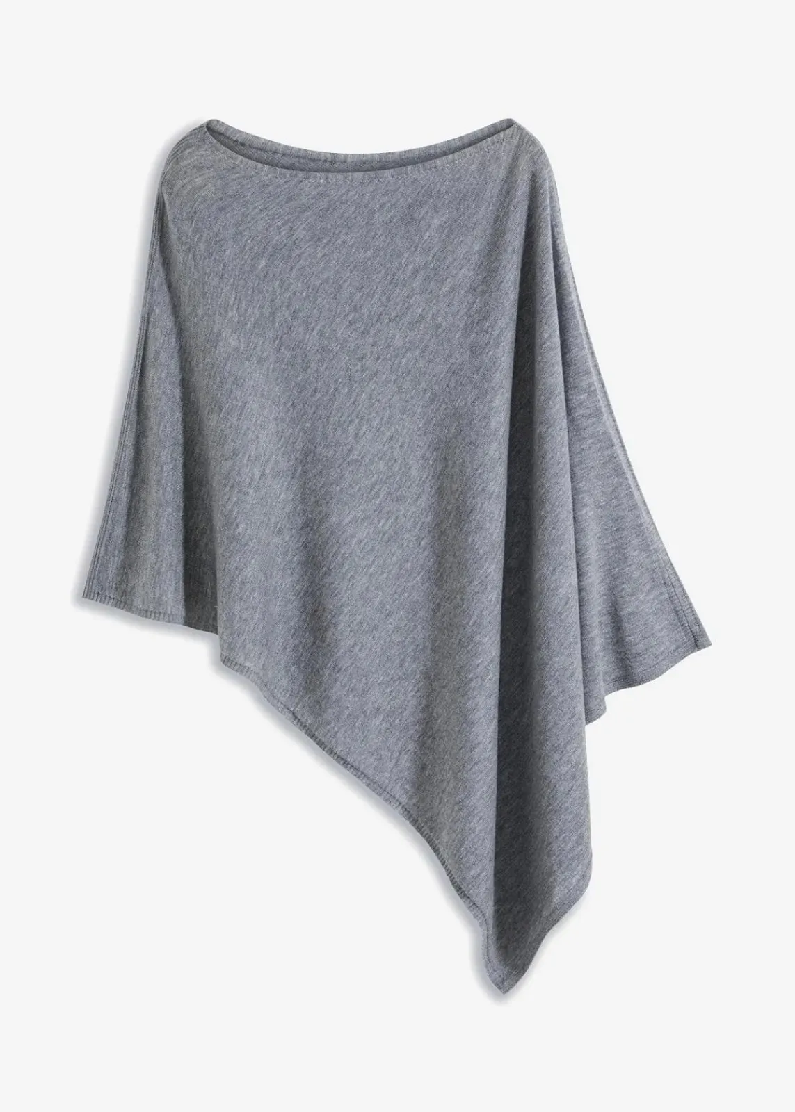 bonprix Ponchos|Schuhe & Accessoires In Spezialgrößen·Tücher & Ponchos^Wollponcho grau meliert