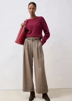 bonprix Bekleidung·Umstandsmode|Pullover & Strickjacken^Wollpullover pflaumenrot