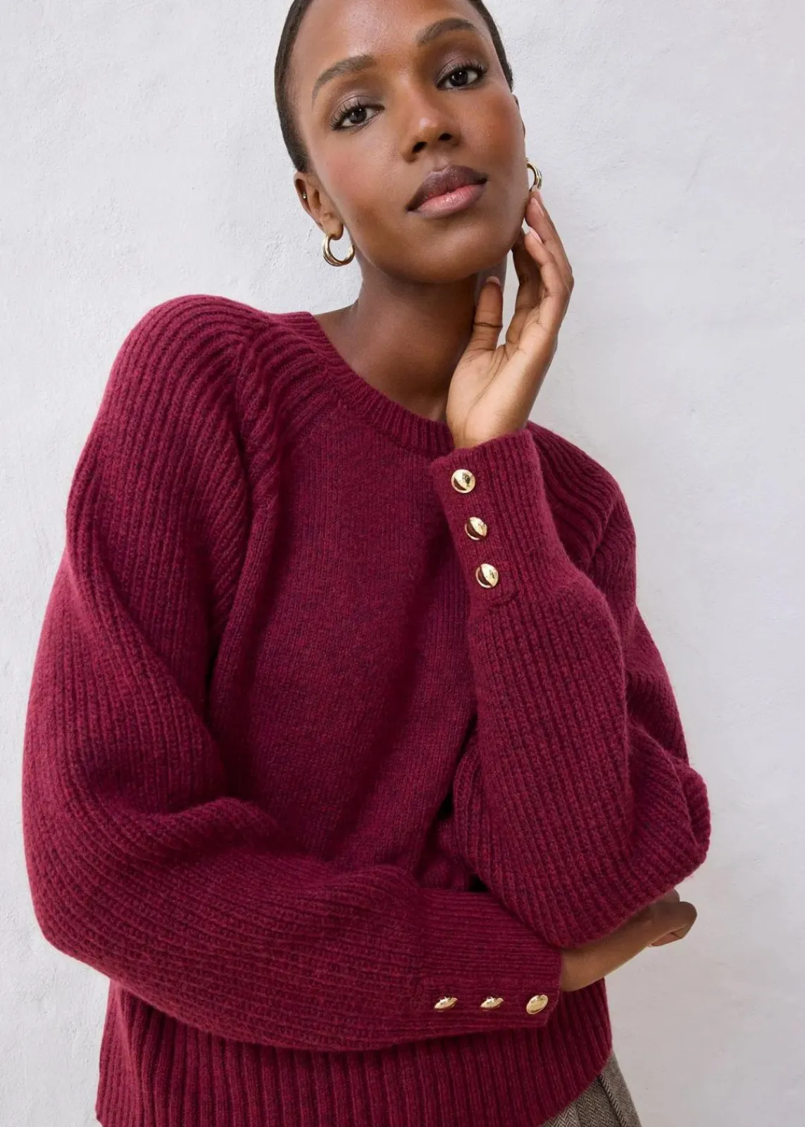 bonprix Bekleidung·Umstandsmode|Pullover & Strickjacken^Wollpullover pflaumenrot