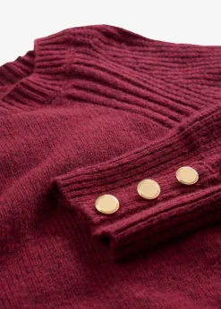 bonprix Bekleidung·Umstandsmode|Pullover & Strickjacken^Wollpullover pflaumenrot