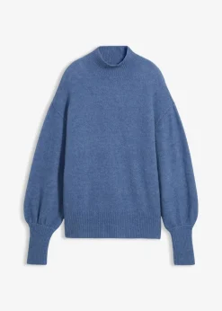 bonprix Bekleidung·Umstandsmode|Bekleidung·Jeans^Wollpullover mit Alpakawolle wellenblau