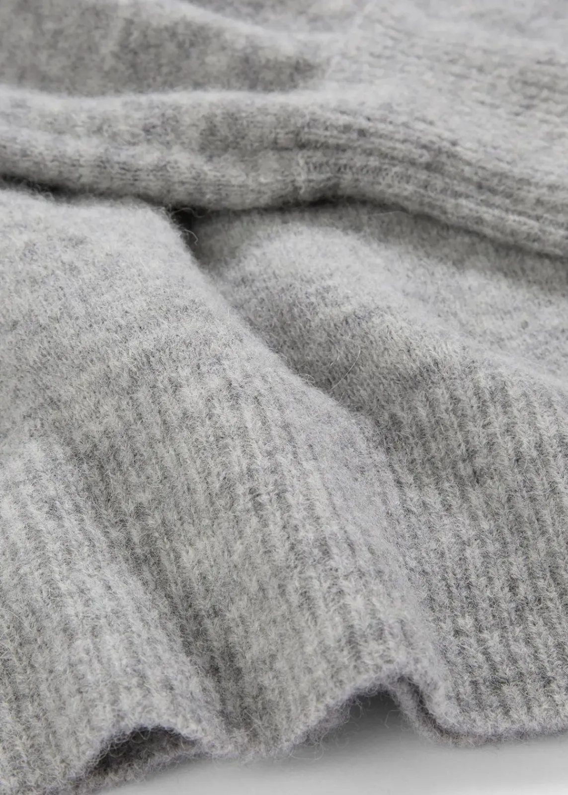 bonprix Pullover & Strickjacken|Strickmode^Wollpullover mit Alpakawolle hellgrau meliert