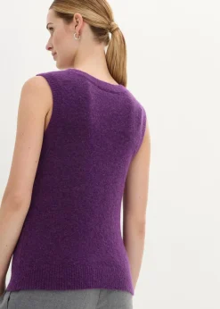 bonprix Bekleidung·Jeans|Premium^Wollpullunder mit Alpaka tieflila