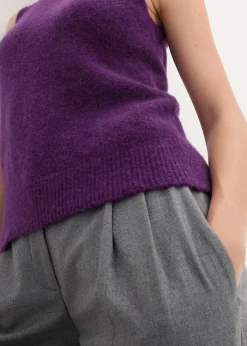 bonprix Bekleidung·Jeans|Premium^Wollpullunder mit Alpaka tieflila