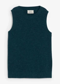 bonprix Bekleidung·Jeans|Premium^Wollpullunder mit Alpaka pfeffergrün