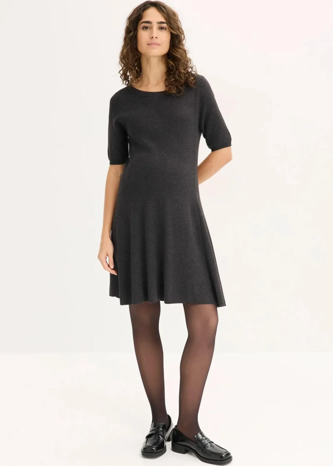 bonprix Wäsche·Still- & Umstandswäsche|Wäsche·Socken & Strumpfhosen^Wärmende Schwangerschafts-Strumpfhose in transparenter Optik, 50 DEN schwarz