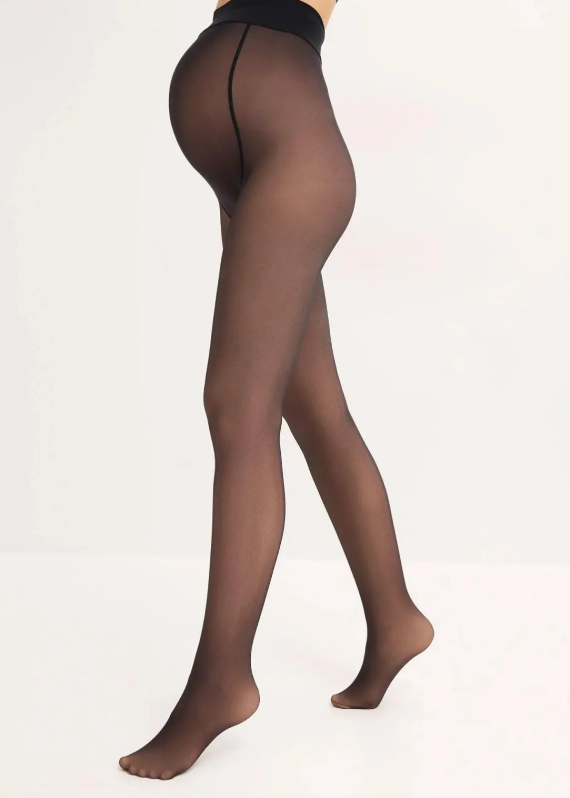 bonprix Wäsche·Still- & Umstandswäsche|Wäsche·Socken & Strumpfhosen^Wärmende Schwangerschafts-Strumpfhose in transparenter Optik, 50 DEN schwarz