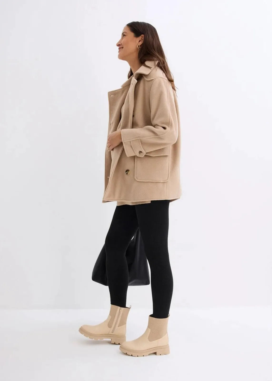 bonprix Bekleidung·Blazer|Umstandsmode^Wärmende Umstandsthermoleggings, Slim Fit schwarz