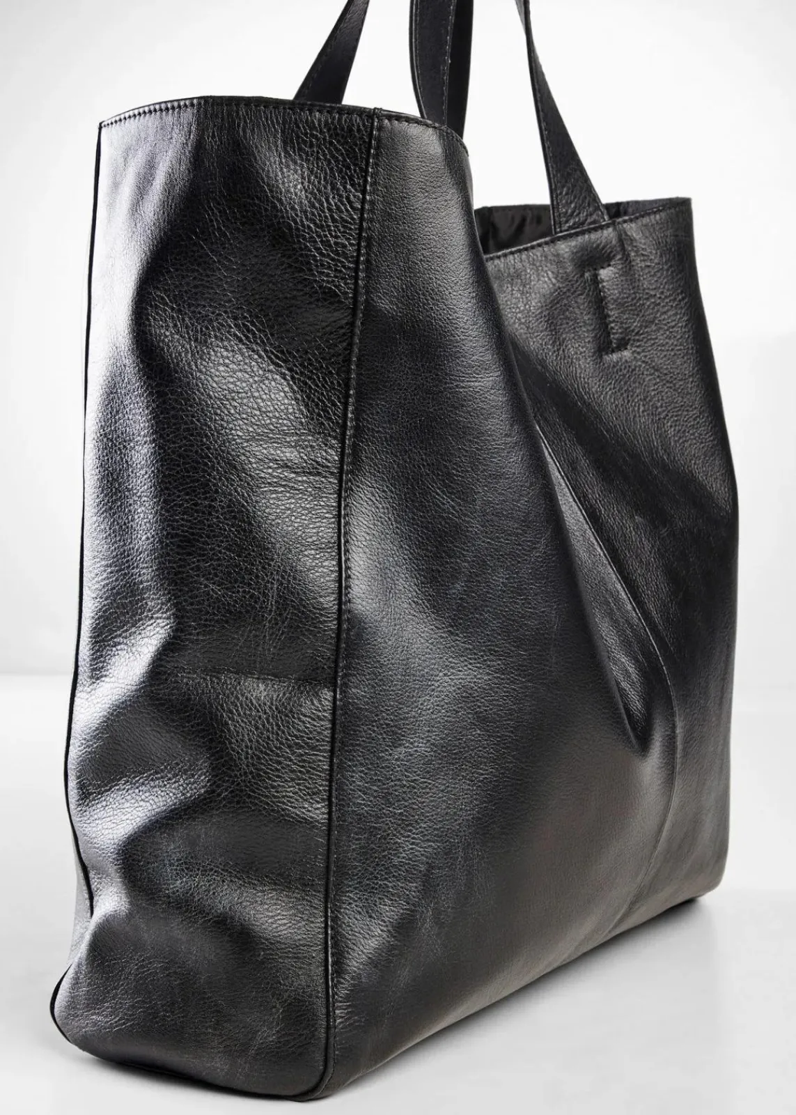 bonprix Taschen|Premium^XXL-Ledershopper schwarz