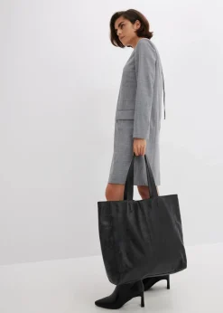 bonprix Taschen|Premium^XXL-Ledershopper schwarz