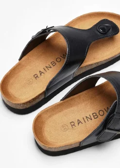 bonprix Sommerschuhe^Zehenstegpantoletten schwarz