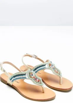 bonprix Sommerschuhe^Zehenstegsandalen mint bunt
